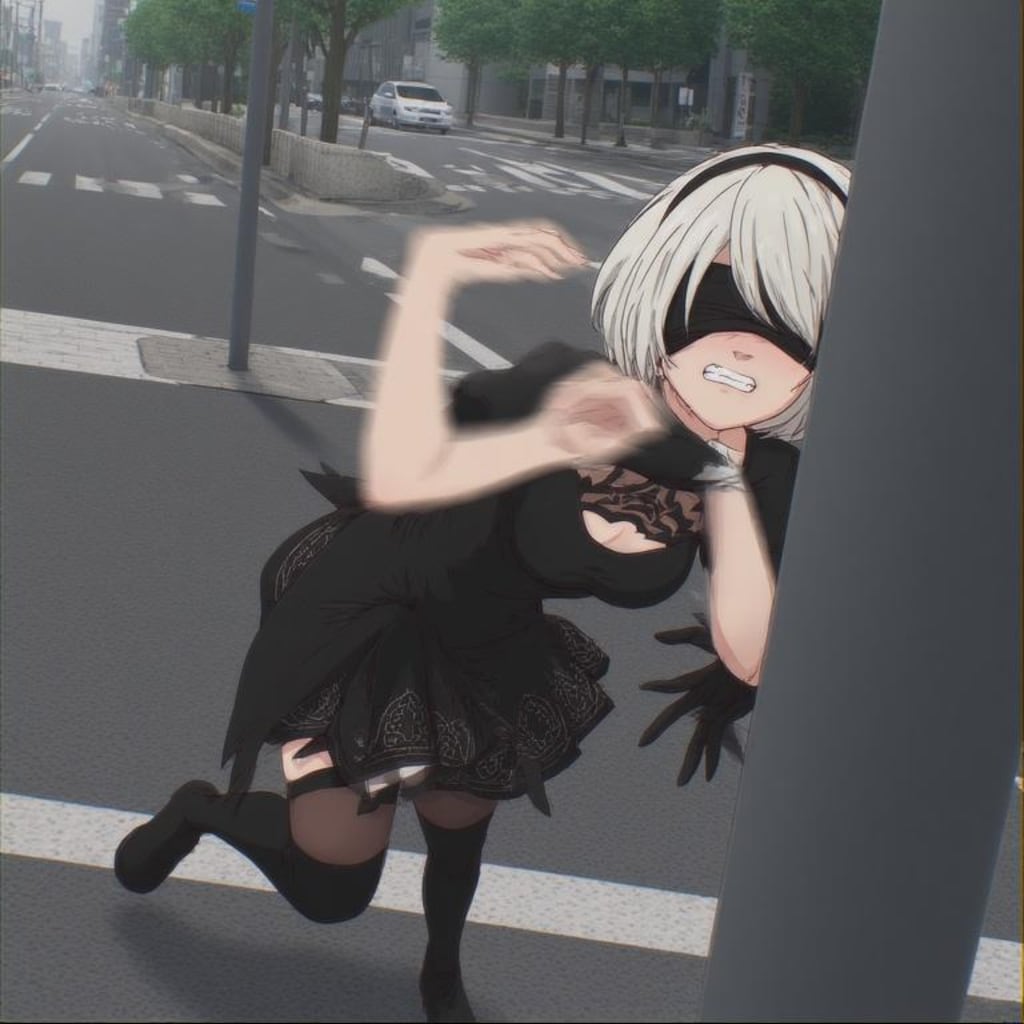 前が見えず激突