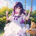 キャンプに飽きてきた～ブランコでぶらぶらー 5枚目