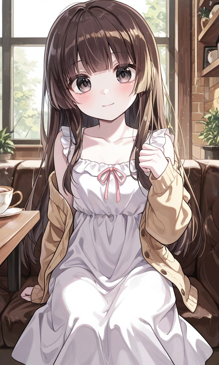 李李禾、カフェにて | の人気AIイラスト・グラビア