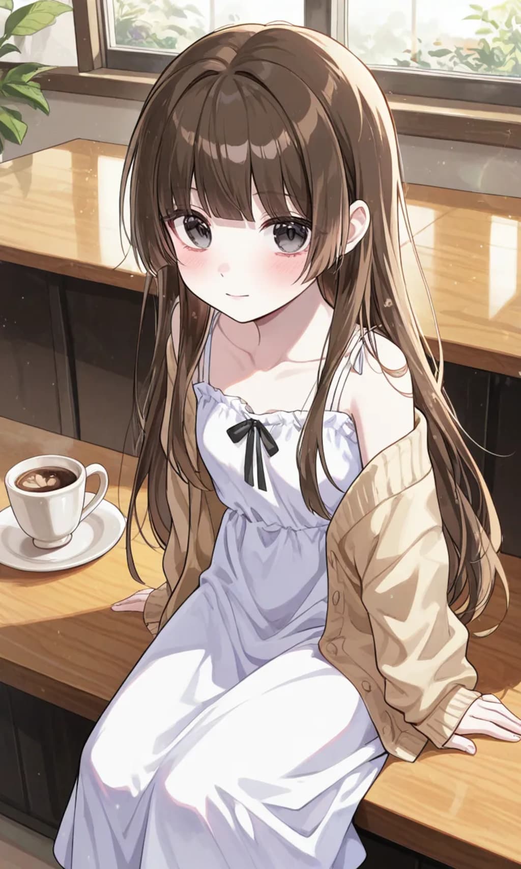 李李禾、カフェにて