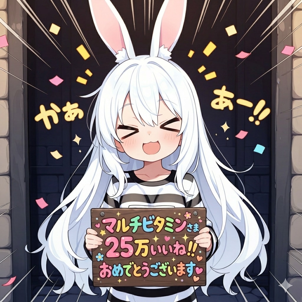 マルチビタミンさま、２５万いいねおめでとうございます！！