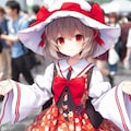 【DALL-E3】東方projectをイメージしたコスプレする1人の可愛い女の子 3枚目