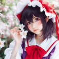 【DALL-E3】東方projectをイメージしたコスプレする1人の可愛い女の子 2枚目