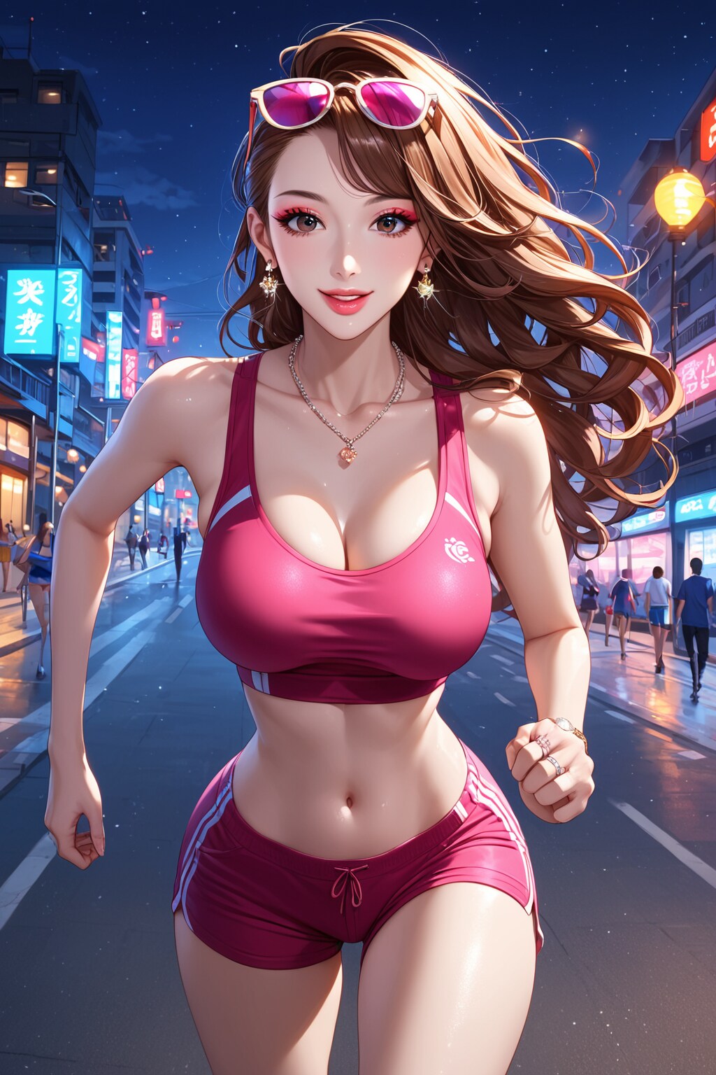 駆け抜けるお姉さん