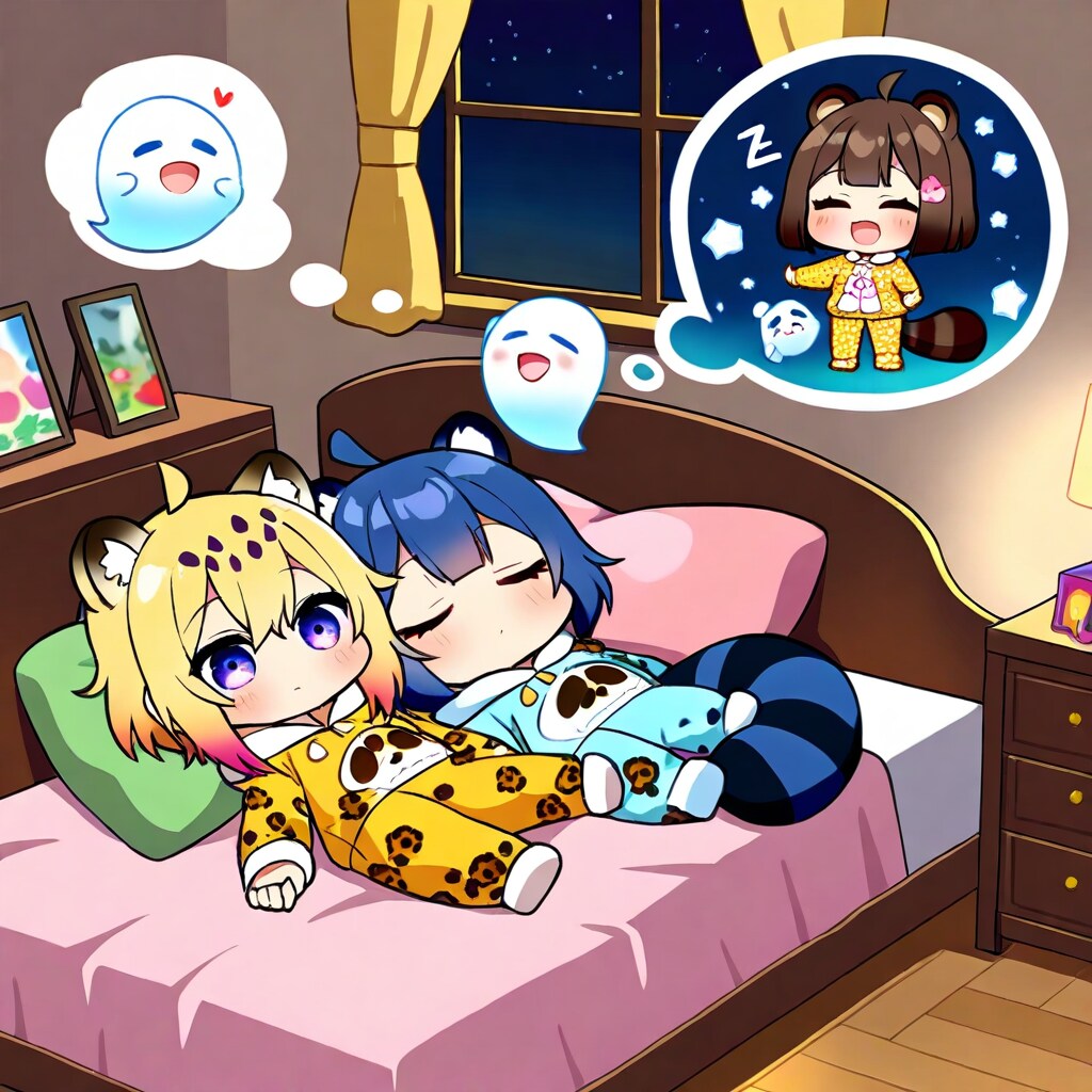 寝る仲良しちゃん