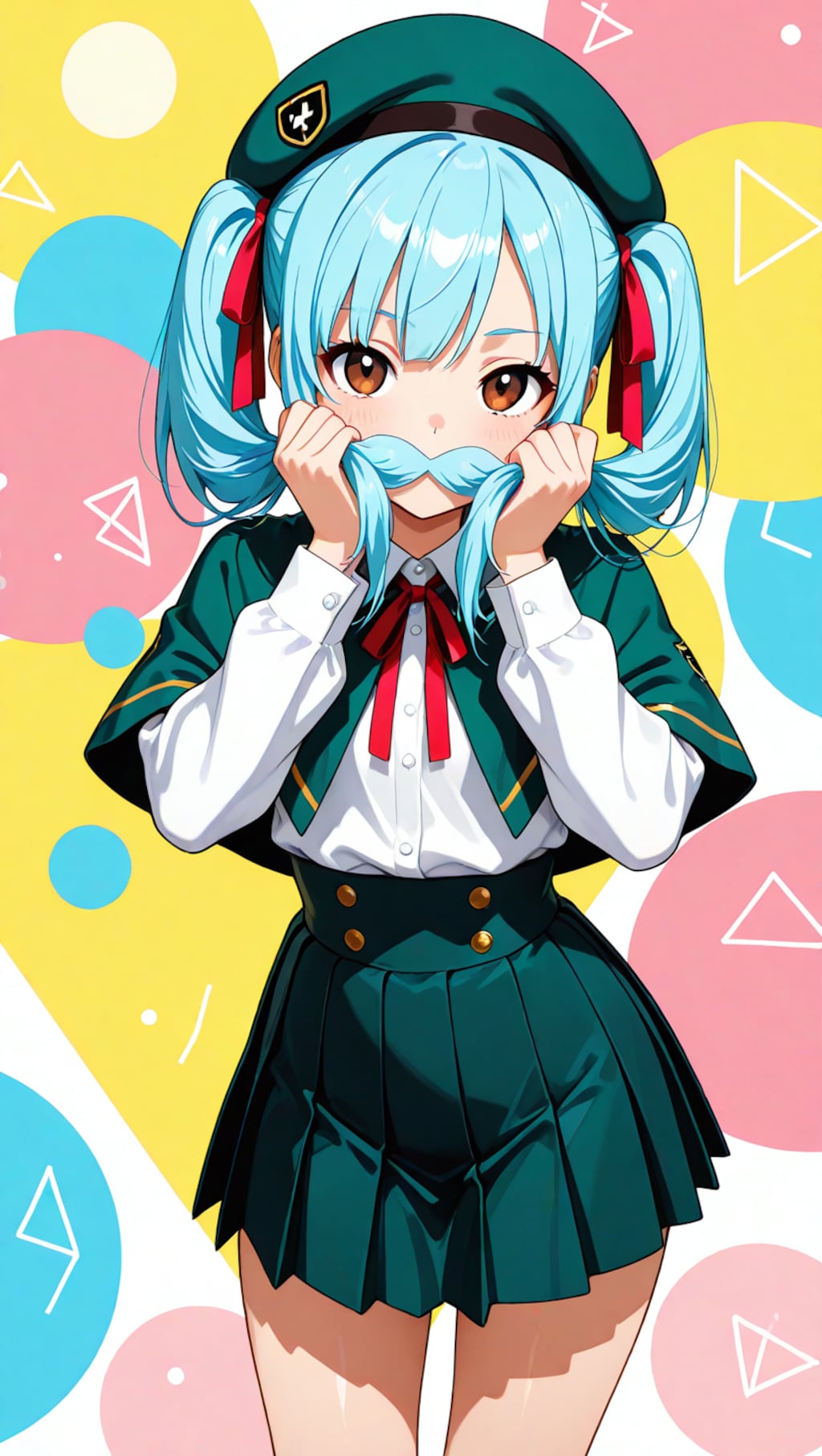 水色ツインテちゃん