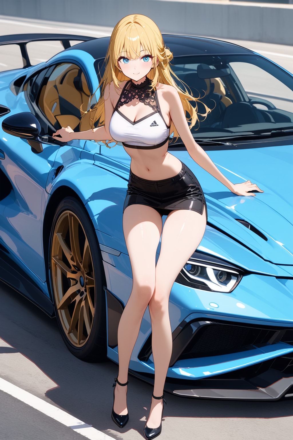 スポーツカーと美女 | の人気AIイラスト・グラビア