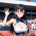 手を振るレースクイーン 7枚目