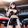 手を振るレースクイーン 9枚目