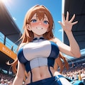 手を振るレースクイーン 10枚目