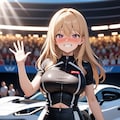 手を振るレースクイーン 5枚目