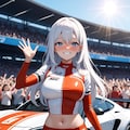 手を振るレースクイーン 6枚目