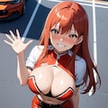 手を振るレースクイーン 2枚目