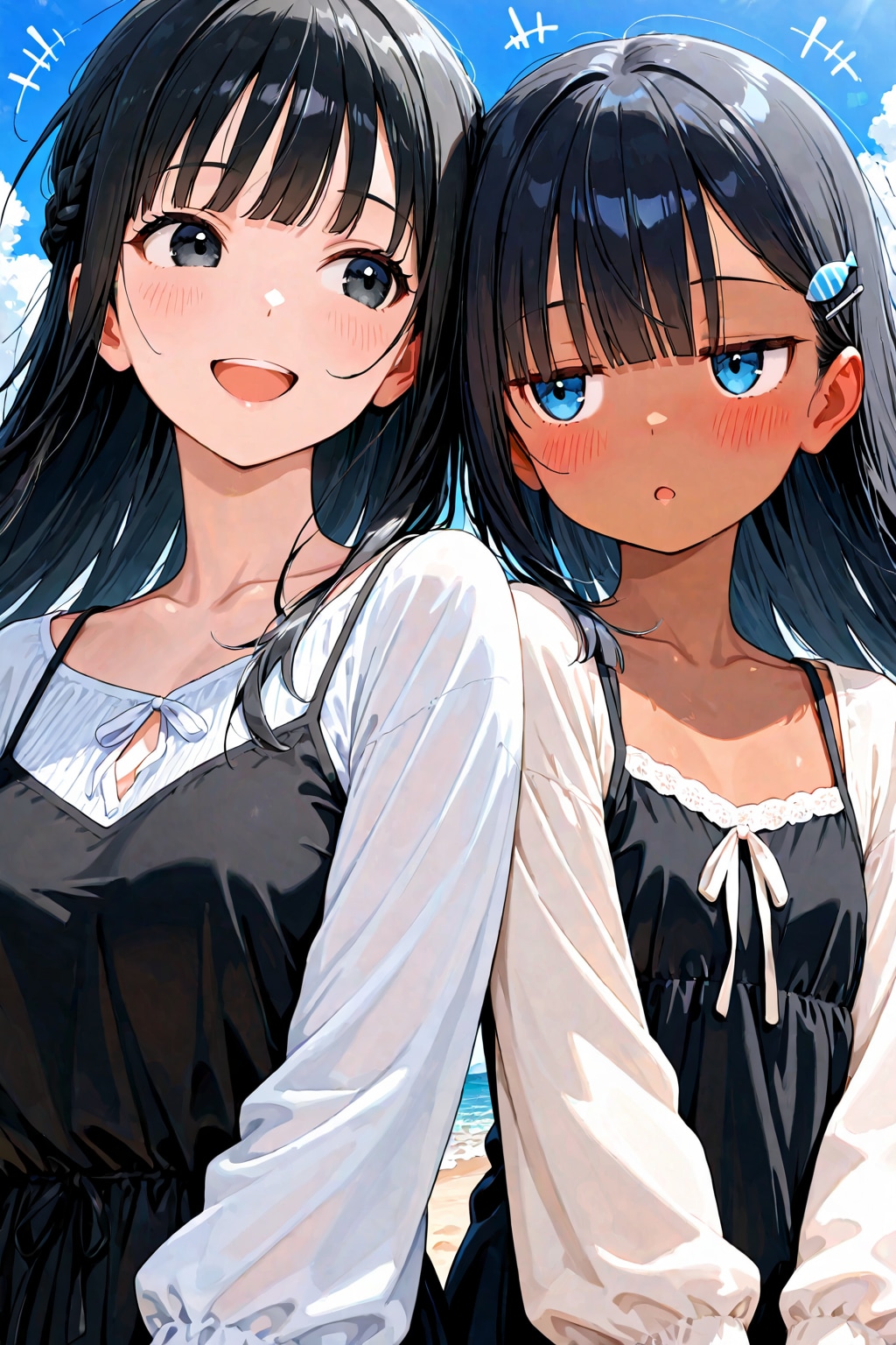 ロングでストレートな2人【なでしこさん×こなつ】