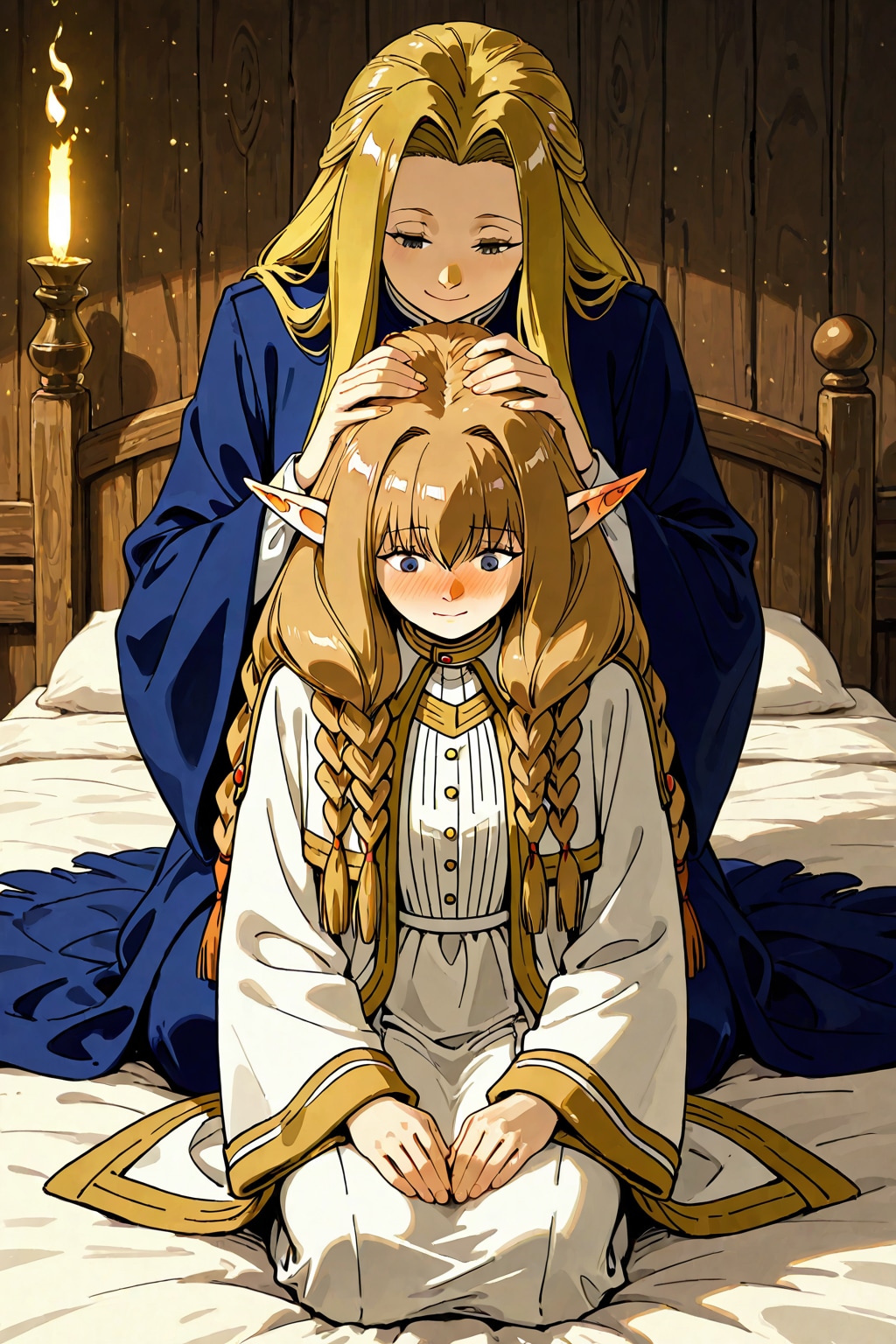 撫で撫でもまんざらでは無いゼーリエ。