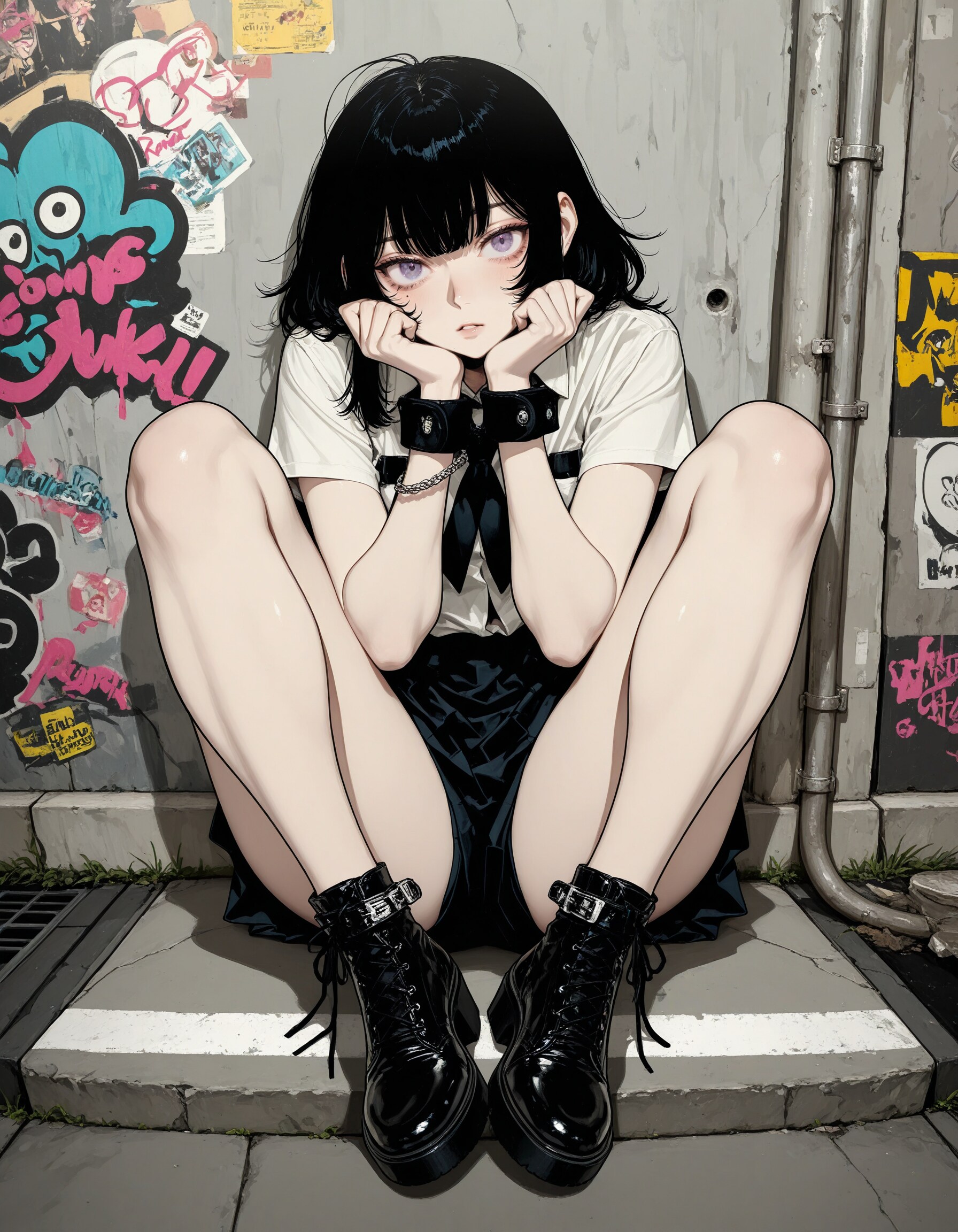 座っている地雷 | の人気AIイラスト・グラビア