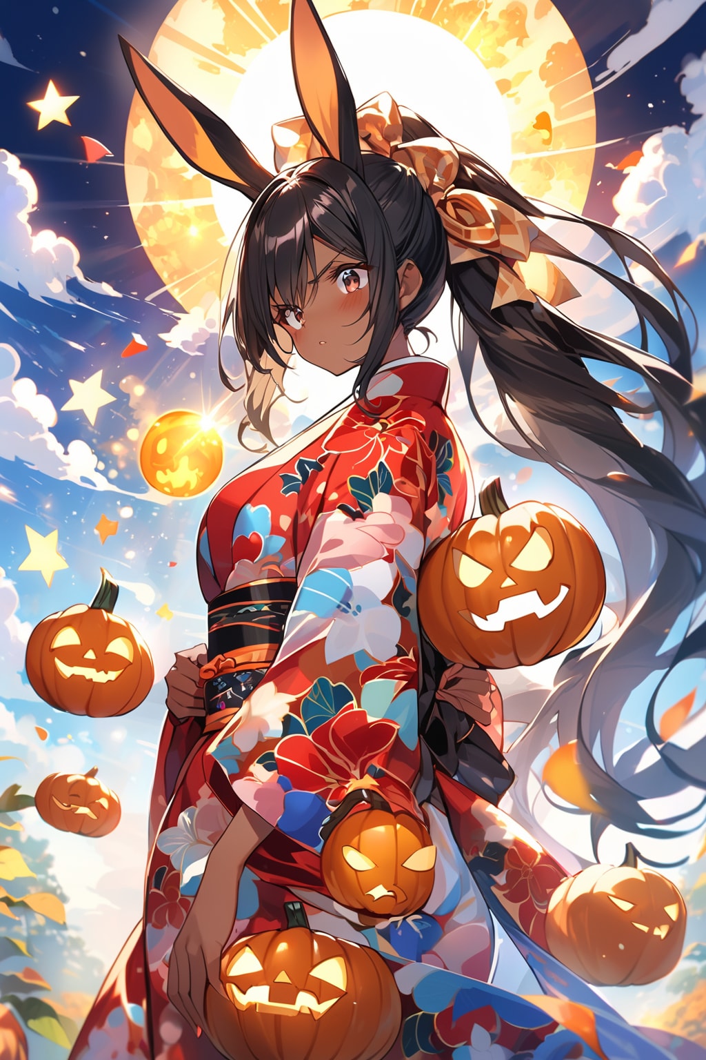 昼から和装ハロウィン