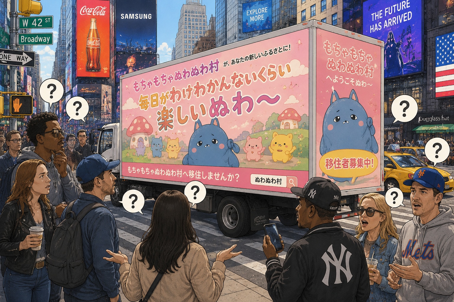 もちゃぬわ村アドトラックinニューヨーク