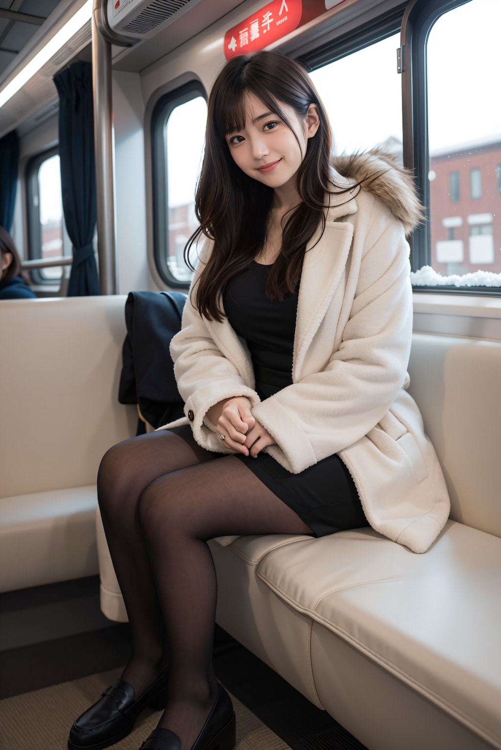 雪景色の見える車窓 2