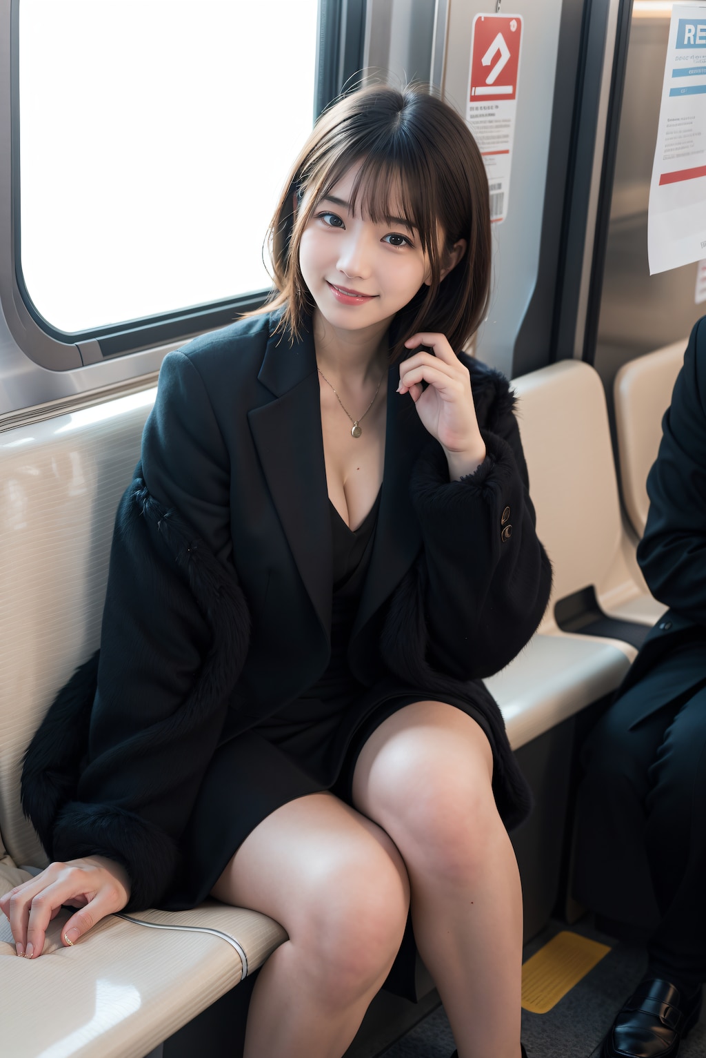 雪景色の見える車窓 2