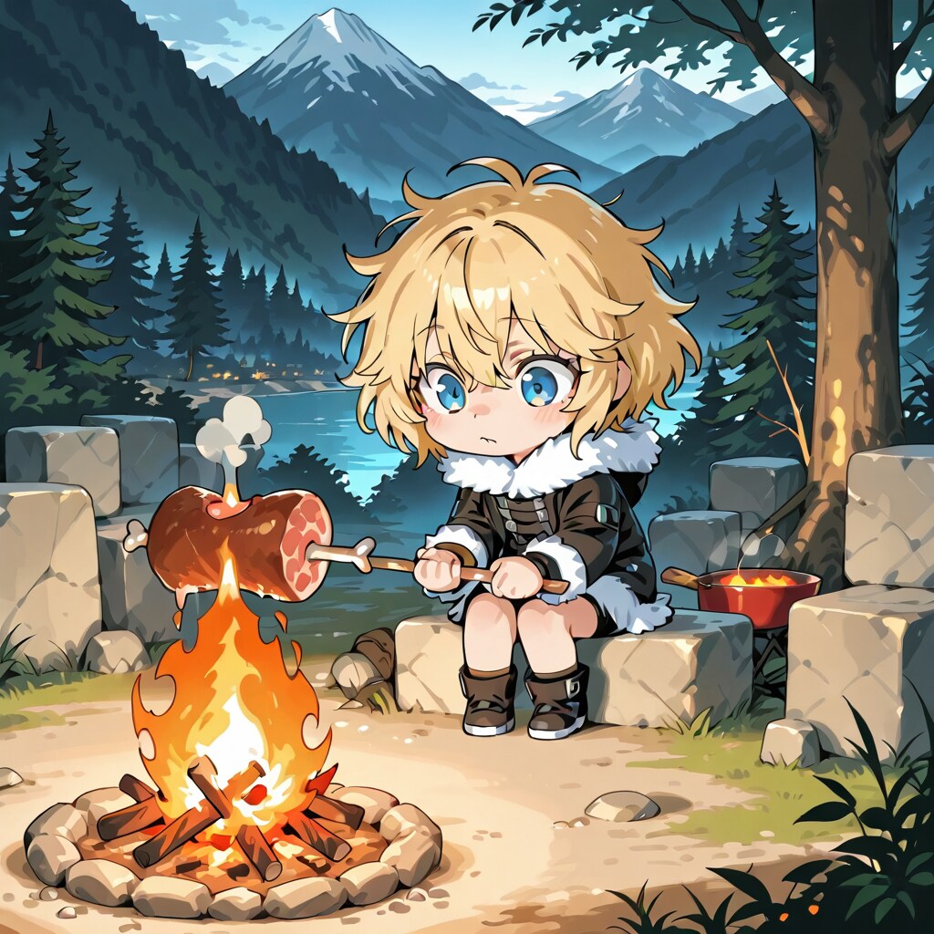 マンガ肉を焼く