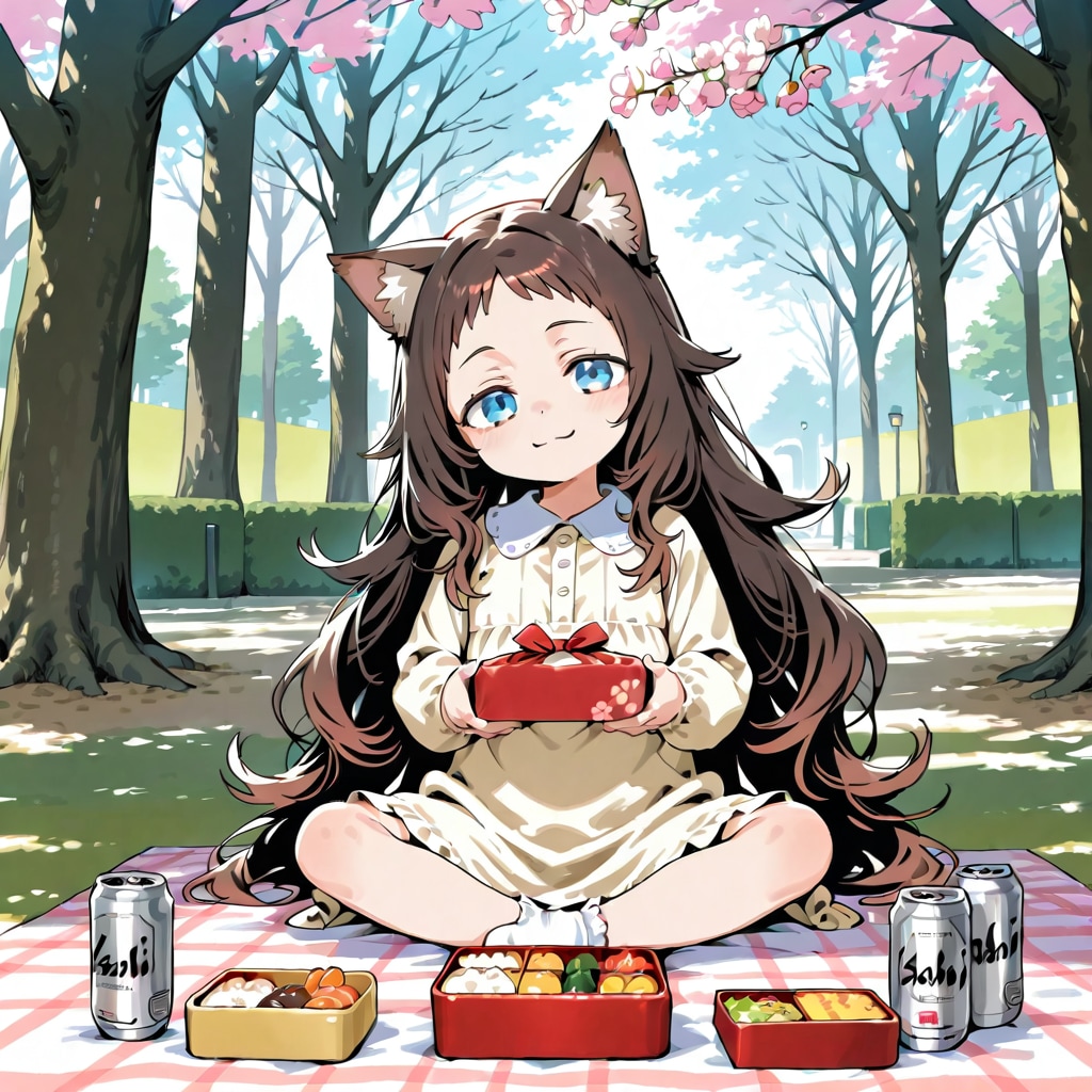 少し早めのお花見な小さな女の子 | の人気AIイラスト・グラビア