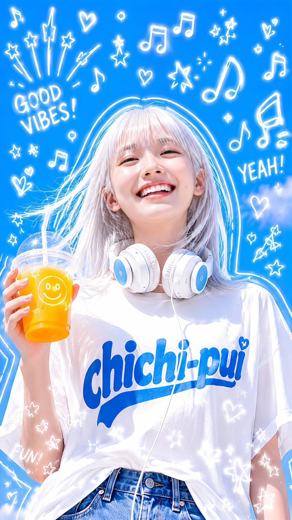 元気いっぱいのポップアートポートレート