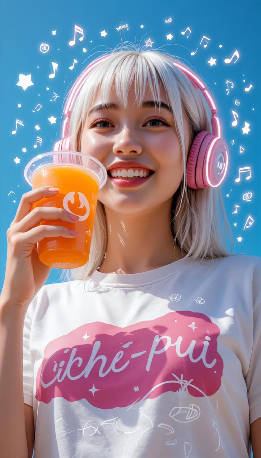元気いっぱいのポップアートポートレート