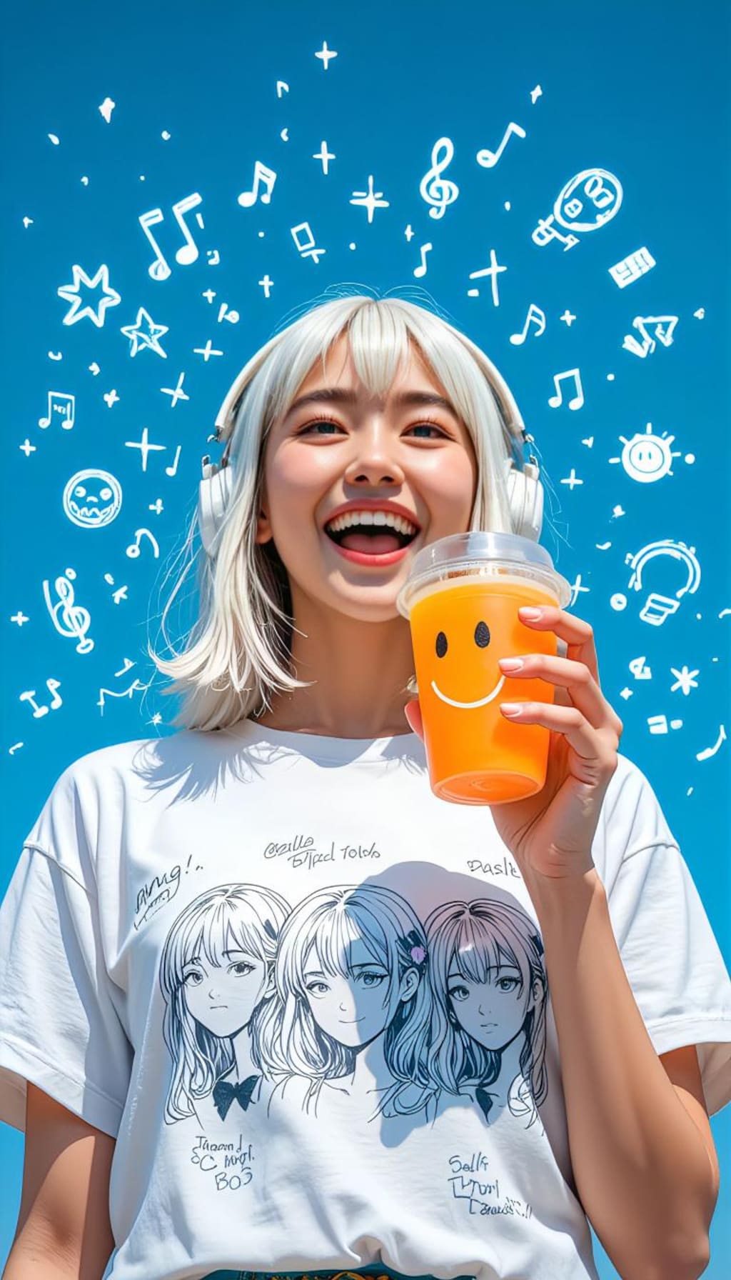 元気いっぱいのポップアートポートレート