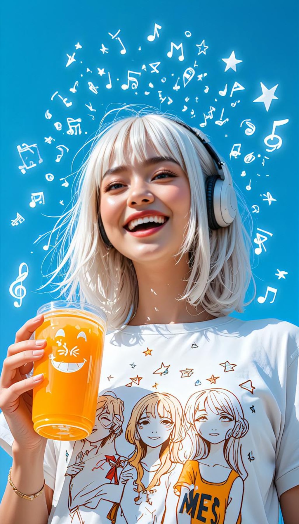 元気いっぱいのポップアートポートレート