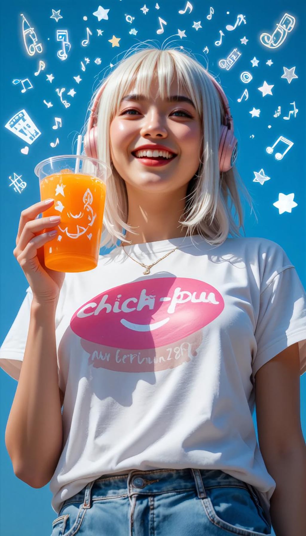 元気いっぱいのポップアートポートレート