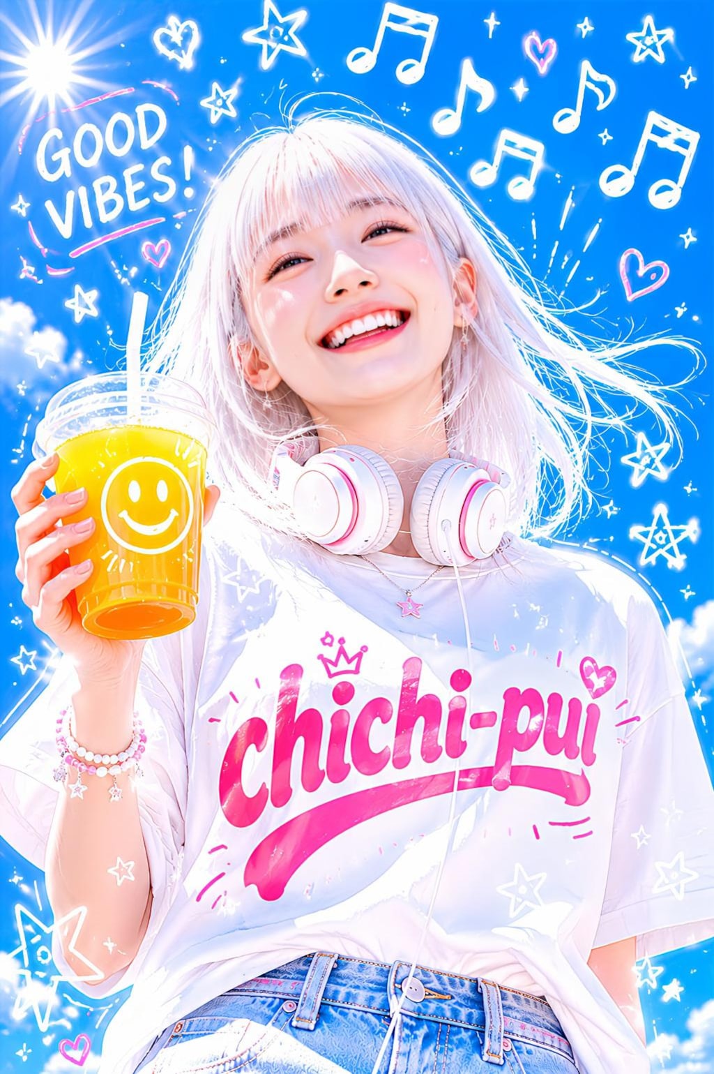 元気いっぱいのポップアートポートレート