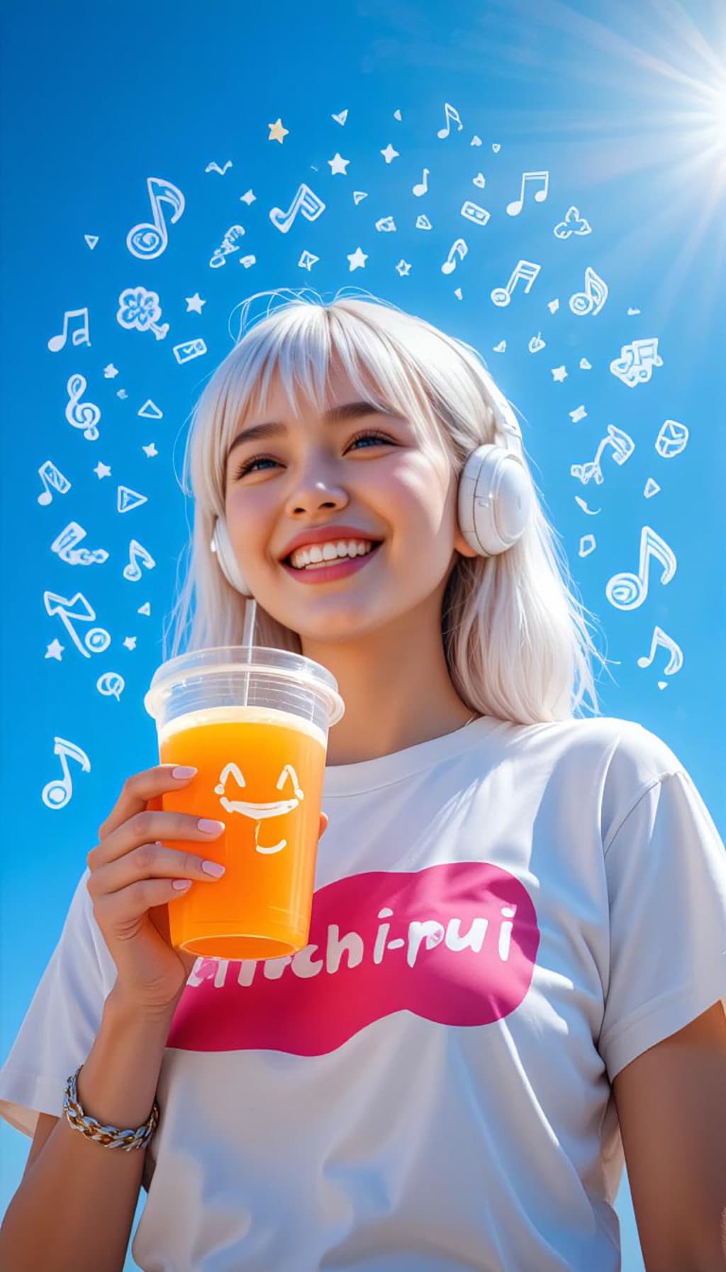 元気いっぱいのポップアートポートレート