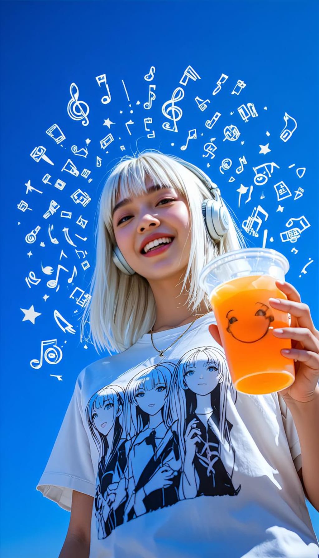 元気いっぱいのポップアートポートレート