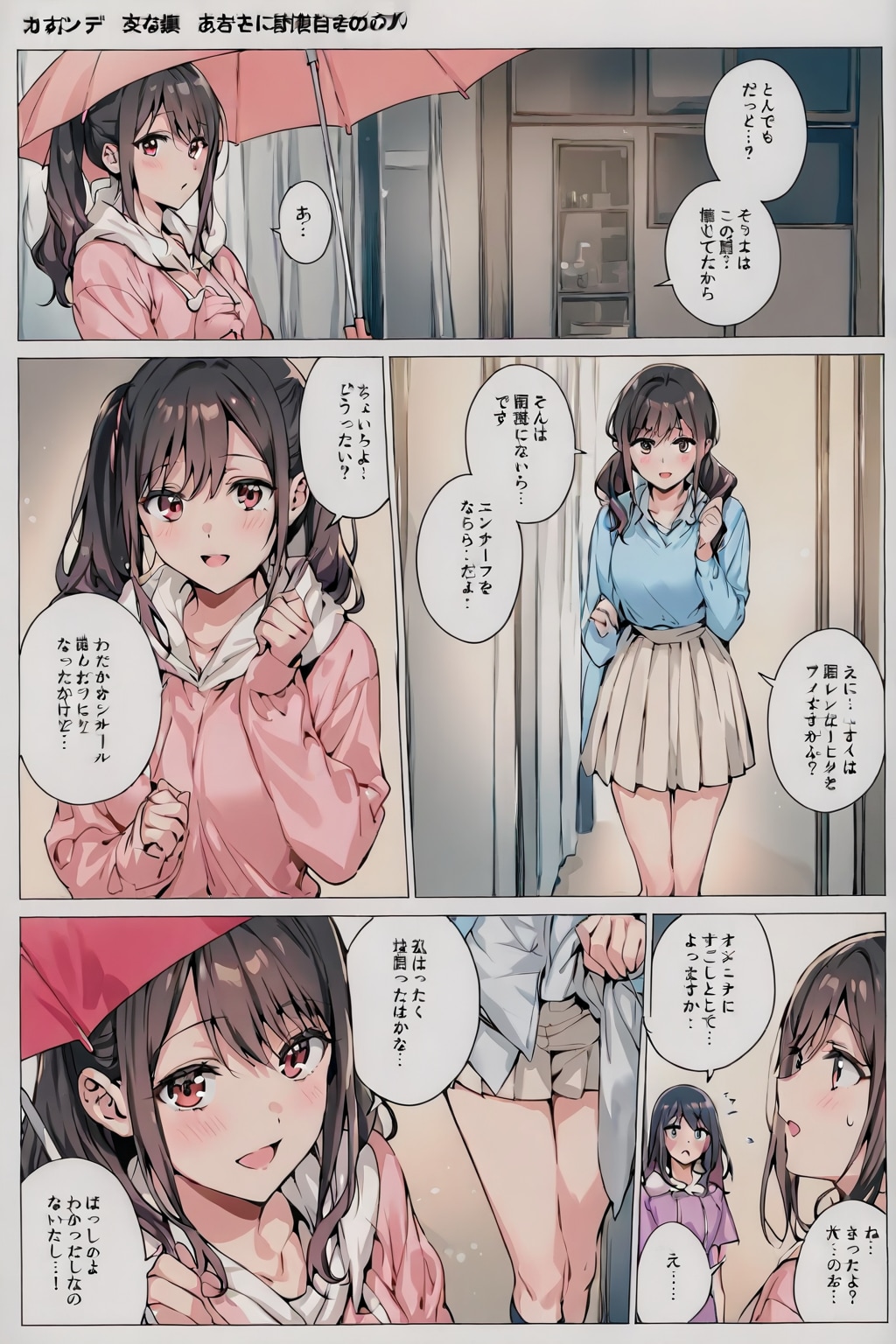 漫画風。