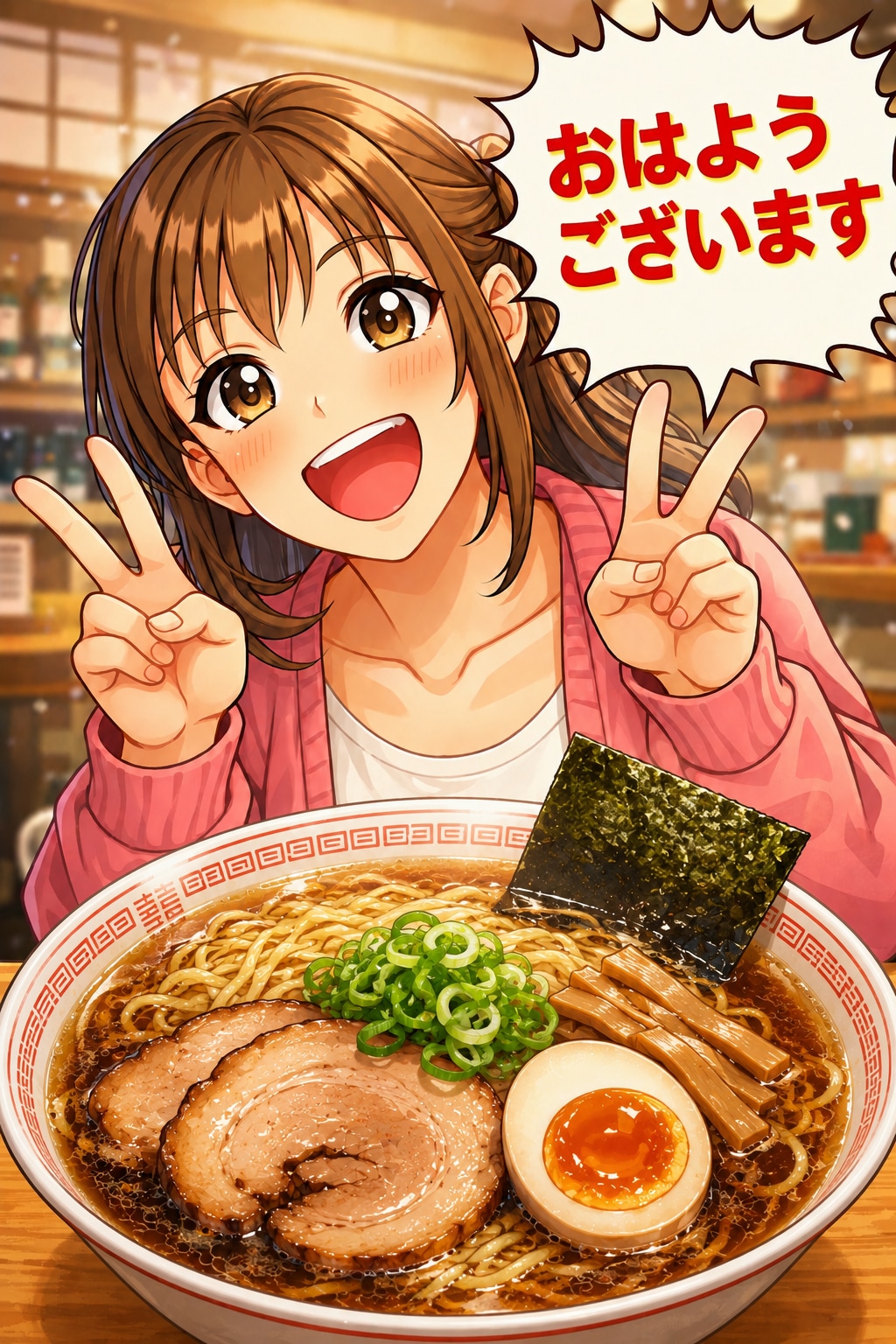 朝ラーで、おはようございます🍜