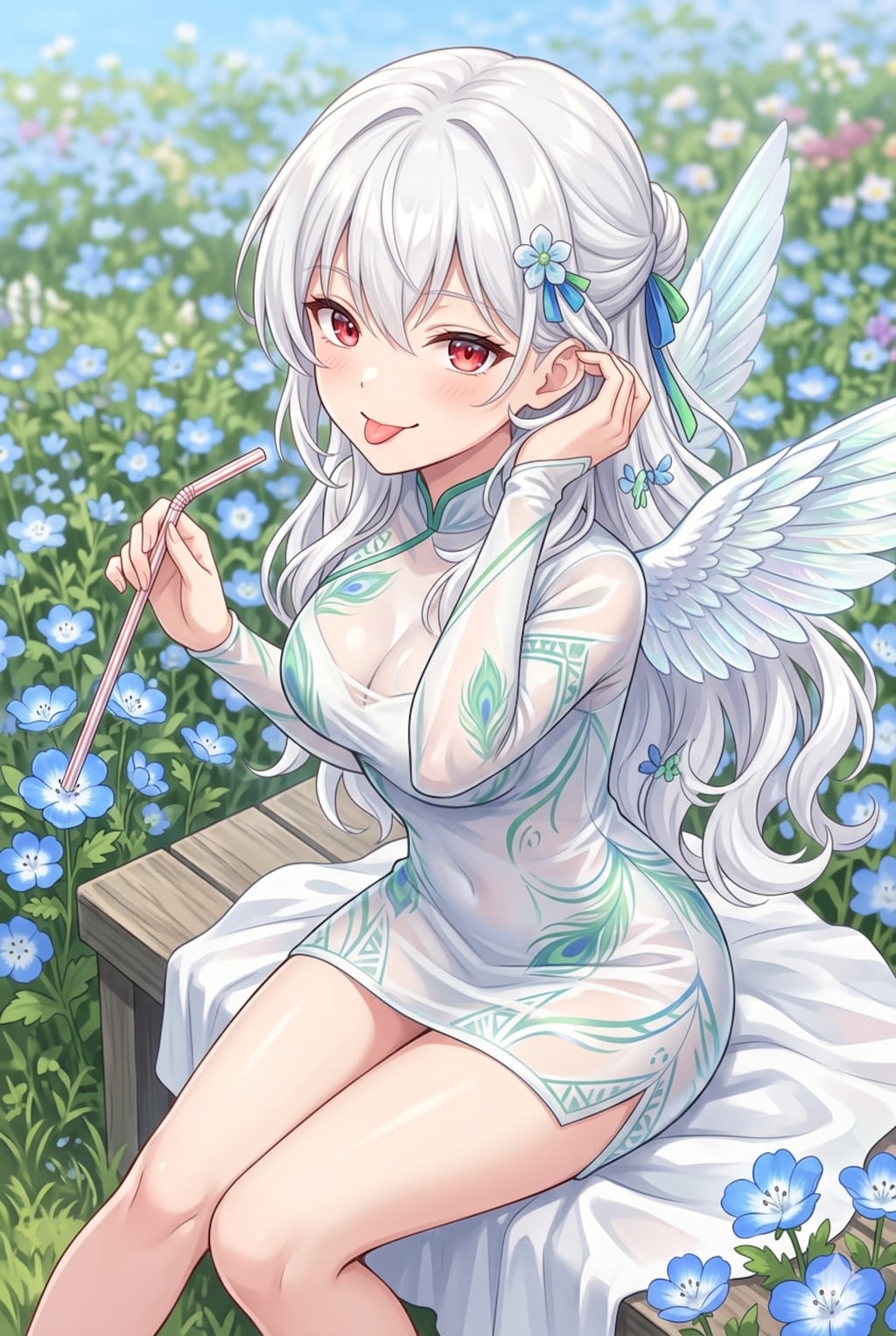 ハチドリ擬人化(ミニドレス)