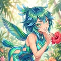 ハチドリ擬人化(ミニドレス) 2枚目