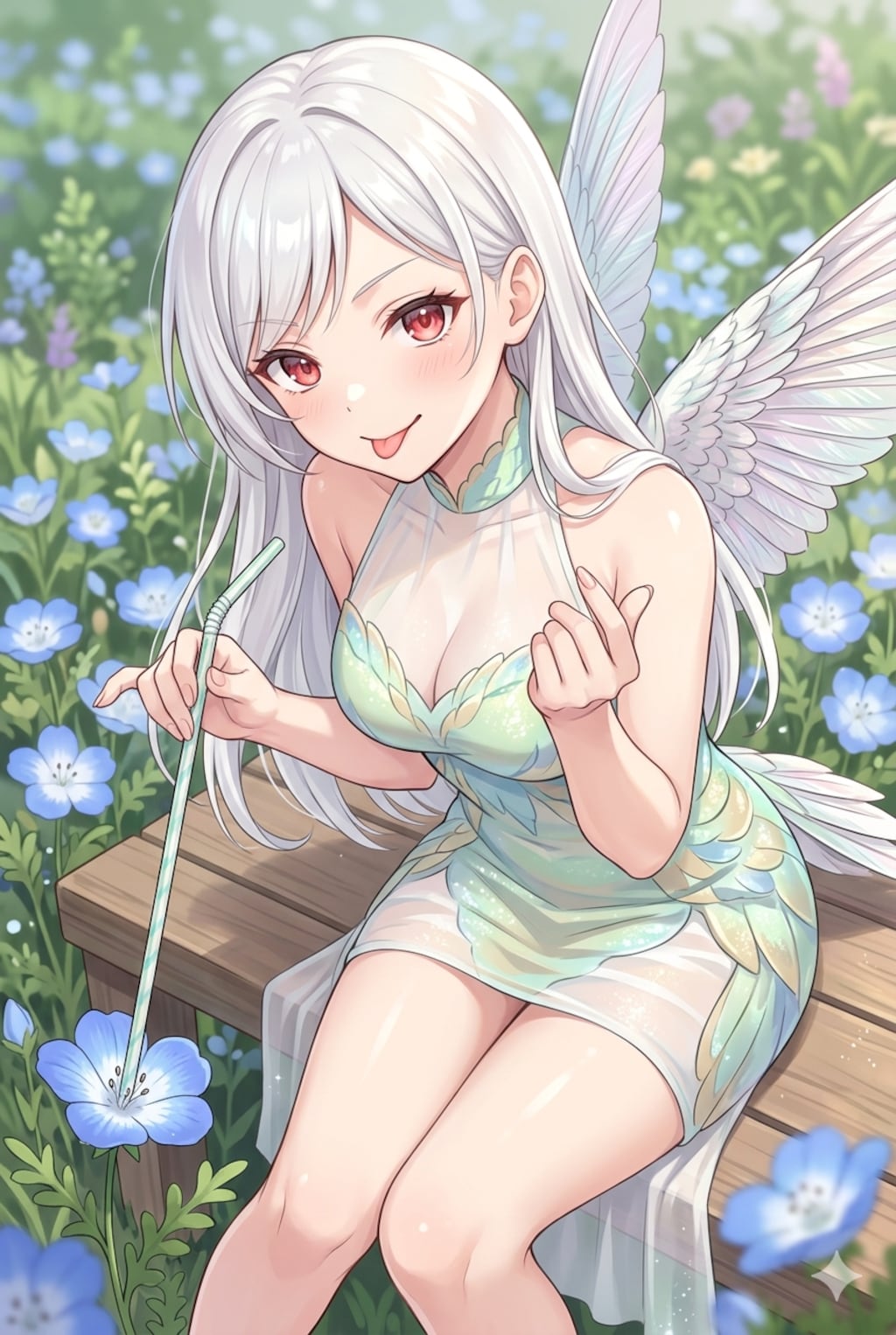 ハチドリ擬人化(ミニドレス)