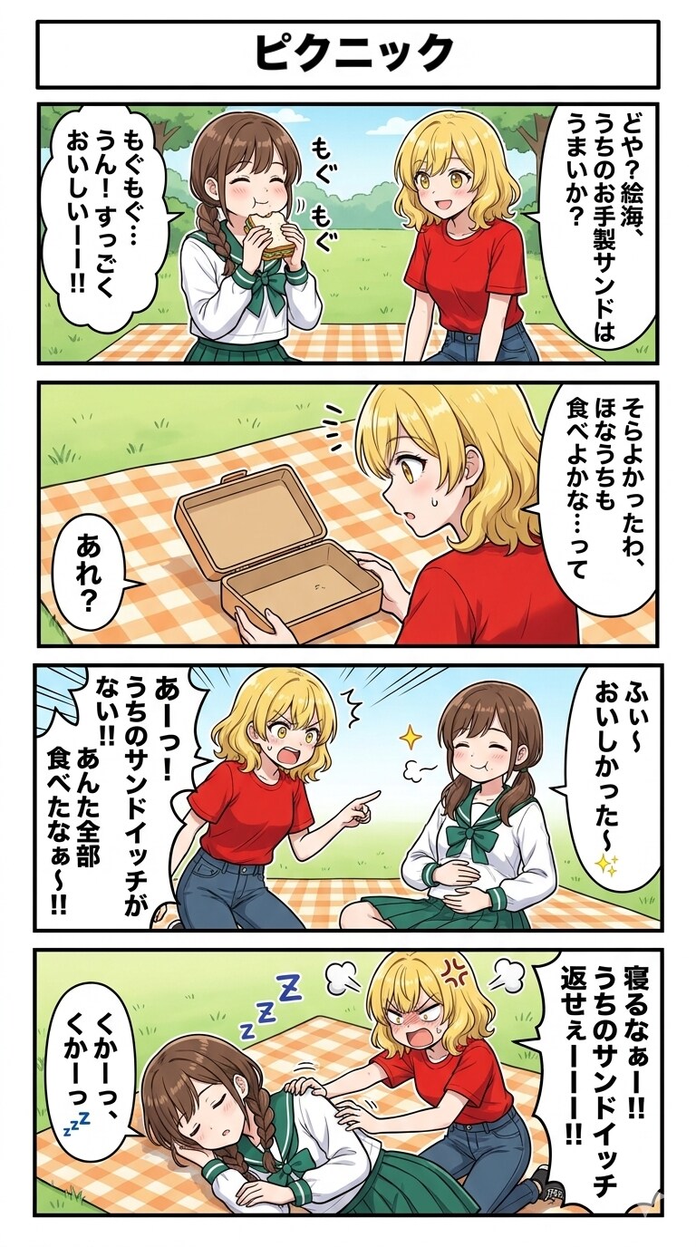 4コマ漫画｢ピクニック｣