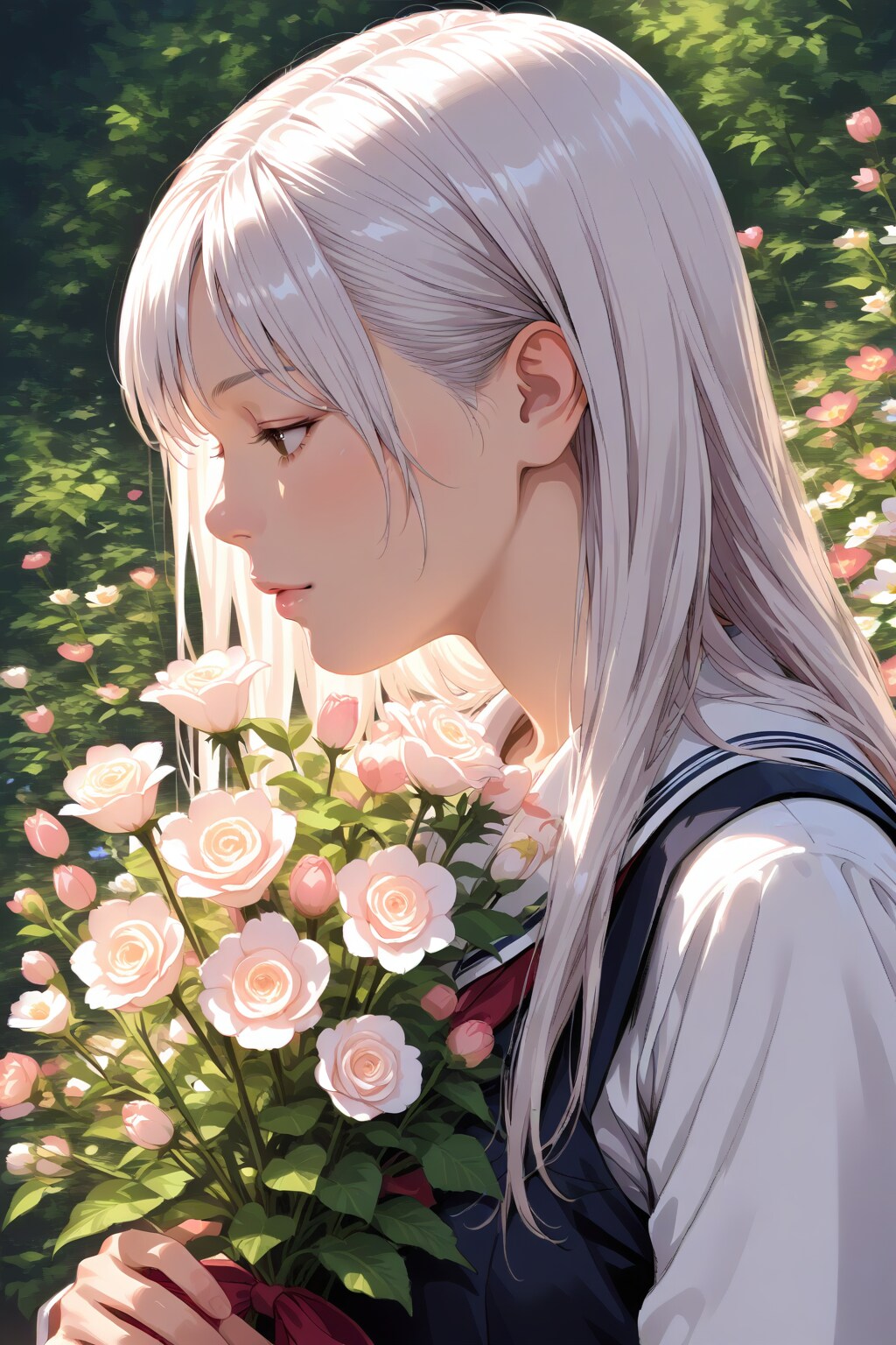 卒業記念の花束