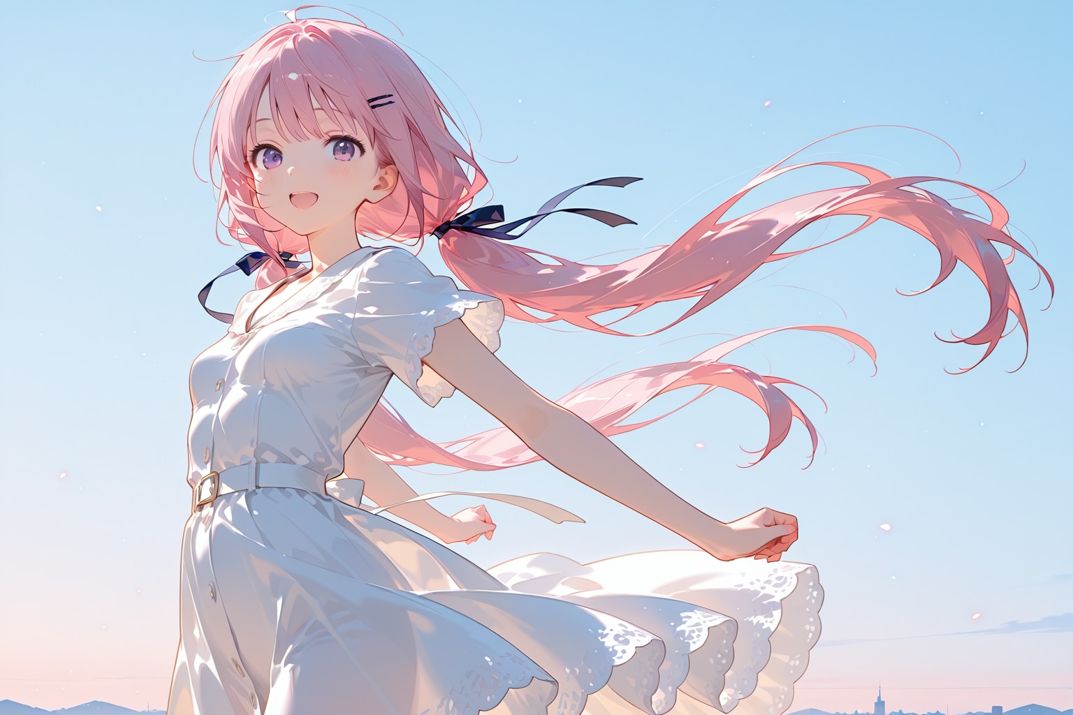 風にたなびく桃香（DRIP Edition） | の人気AIイラスト・グラビア