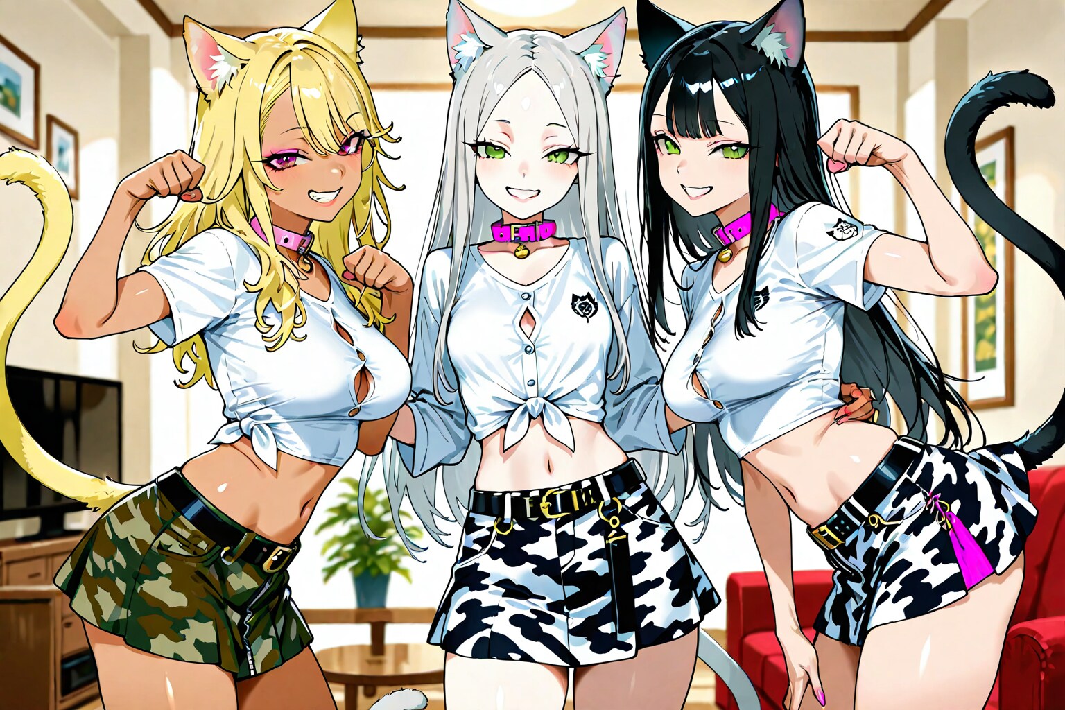 どーだっ！ギャルにイメチェン♡（あ、あれ？固まってる……）