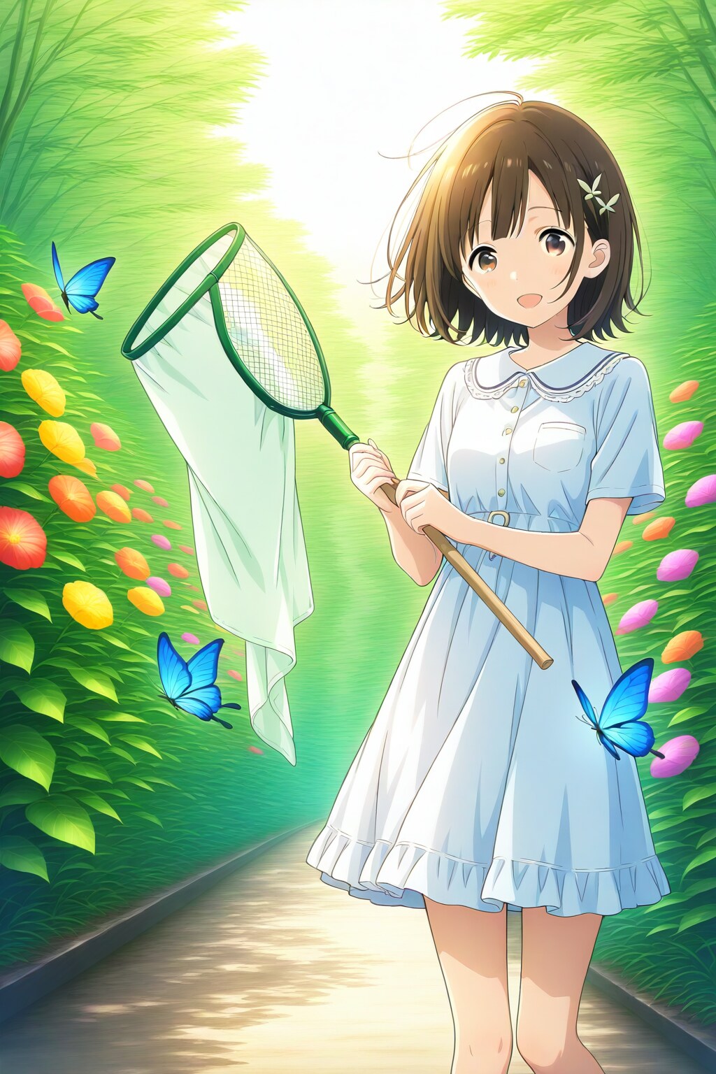 蝶捕り小学生時代 | の人気AIイラスト・グラビア