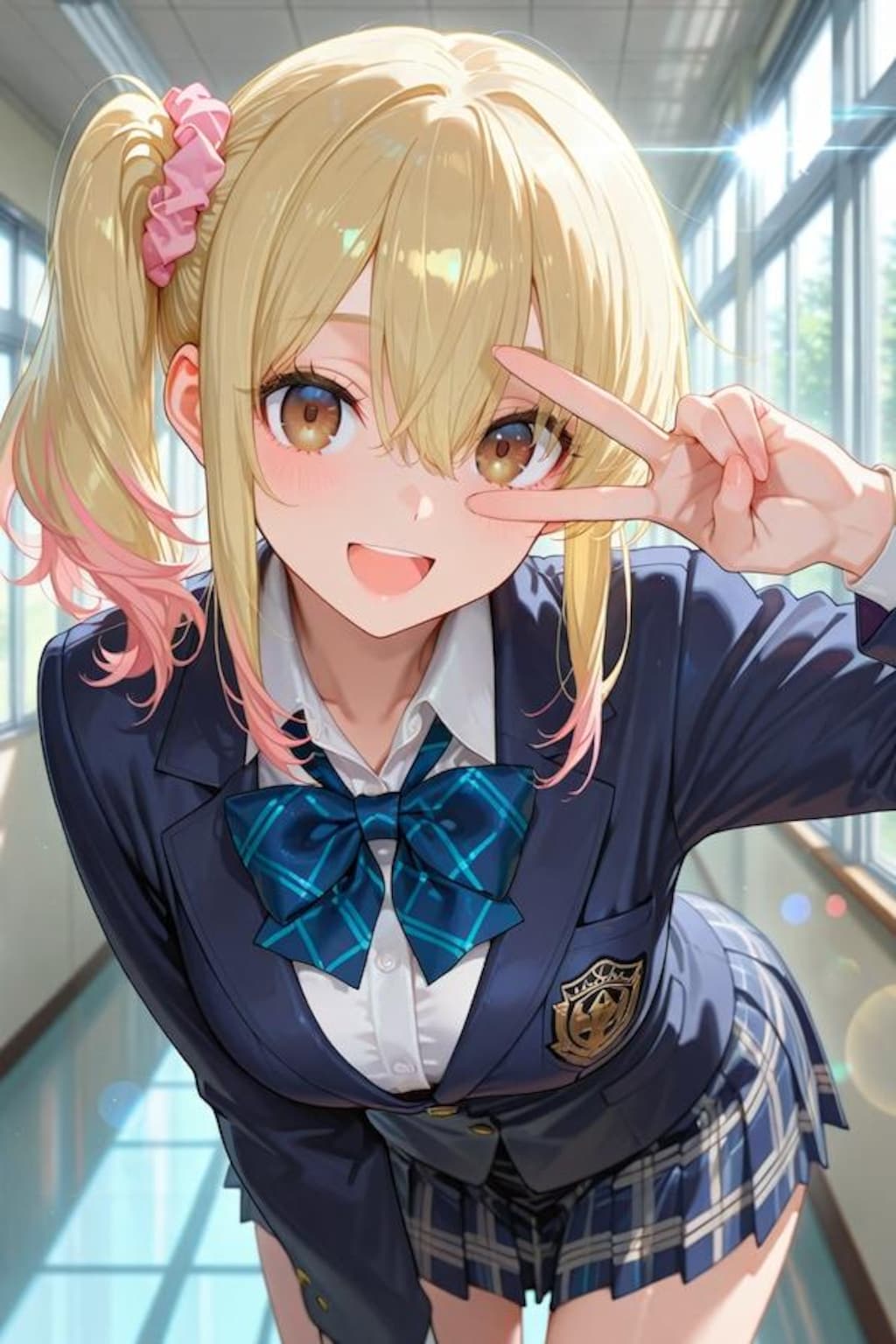 元気なサイドポニーテールちゃん