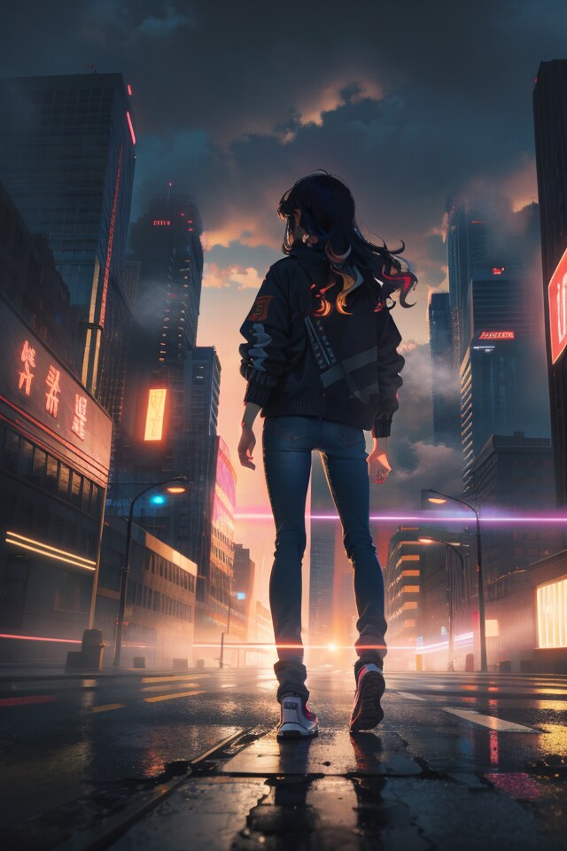 朝靄の街