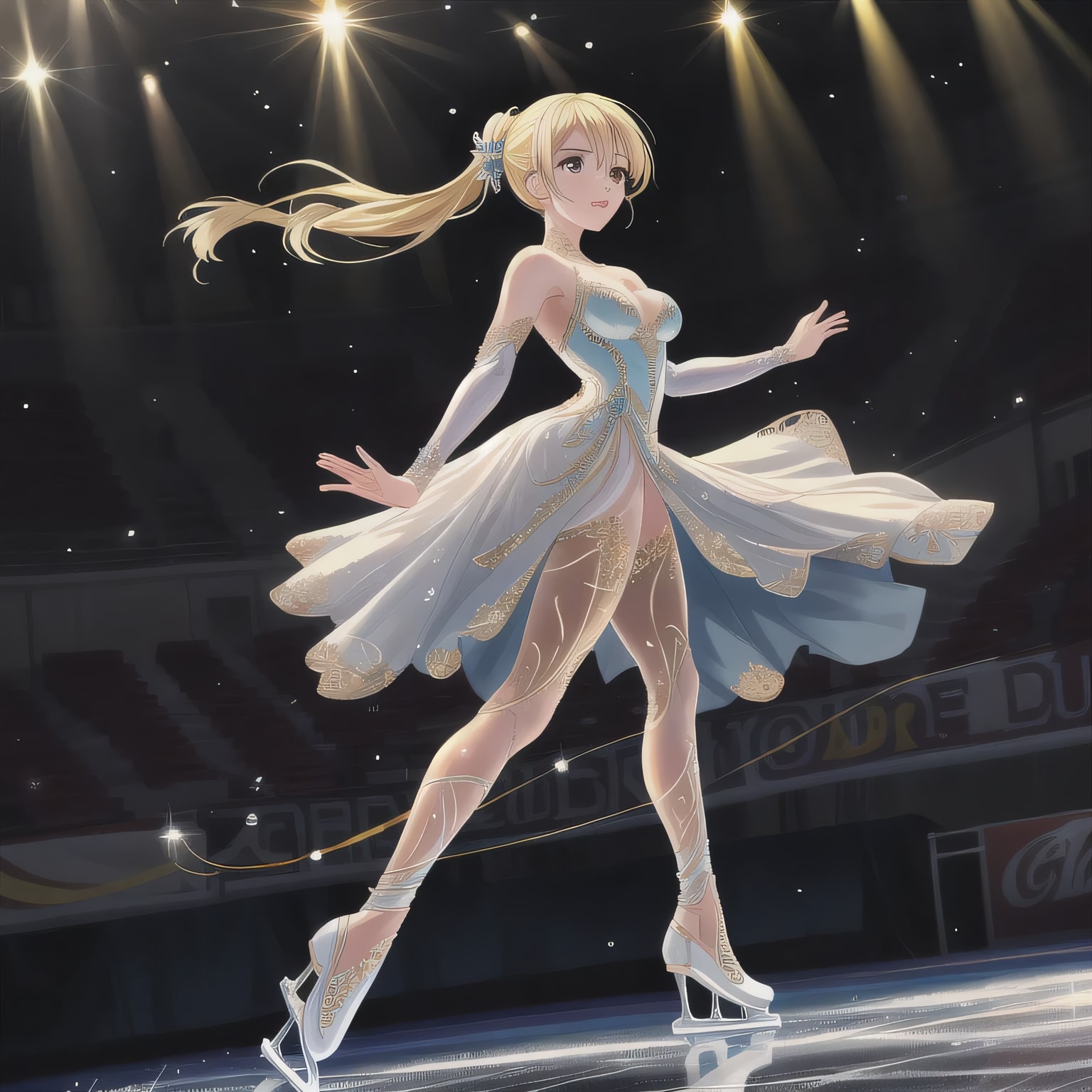 金髪ロングでフィギュアの少女１５ | の人気AIイラスト・グラビア