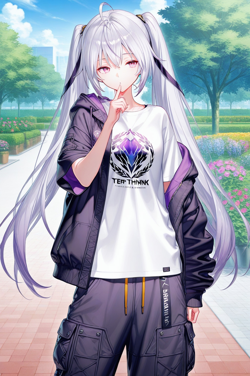 アホ毛　ツインテール