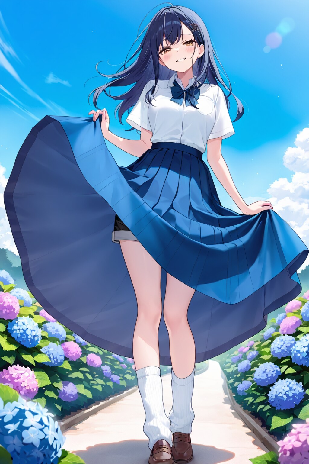 On this flower field