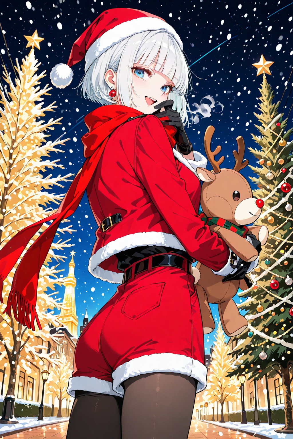 サンタコスの女の子 2025　その３ | の人気AIイラスト・グラビア